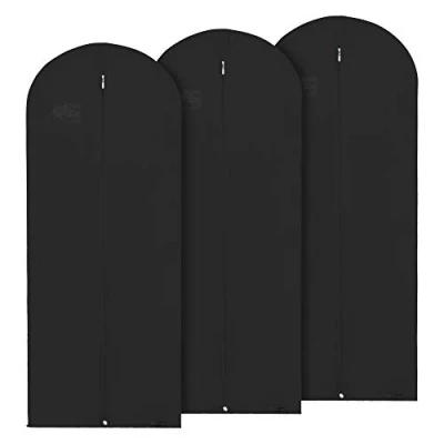 Imagen de Hangerworld 3 Fundas Porta Traje 152cm Funda Transpirable Anti Polilla Polvo Negro Cremallera