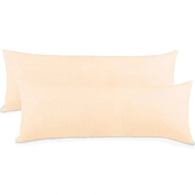 Imagen de aqua textil Classic Line Juego de 2 Fundas Almohada (40 x 145 cm, algodón Natural, Cierre Cremallera)