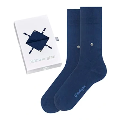 Imagen de Burlington Basic Uni Gift Box M SO algodón unicolor 2 pares, Calcetines Hombre, Multicolor (Sortiment 0040), 40 46