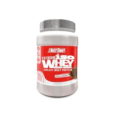 Imagen de NUTRISPORT Iso Whey Cero Complemento Alimenticio Deportivo Alto Contenido en Proteínas Aumento de Masa Muscular Mantenimiento Oseo (CHOCOLATE)