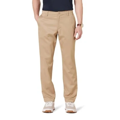 Imagen de Amazon Essentials Pantalones elásticos de Golf y Corte Deportivo (Disponible en Tallas Grandes Largos Especiales) Hombre, Marrón Caqui, 32W / 28L