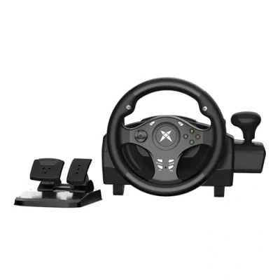 Imagen de NBCP Volante de Carreras con Pedales, PC para Juegos Force Feedback y Palancas cambio, Rotación 270 PS4/PC/XBOX ONE/XBOX Series X/S/PS3/Switch/Android