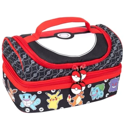 Imagen de Pokémon Bolsa de almuerzo con múltiples compartimentos para niños, aislamiento térmico dos pisos, niños