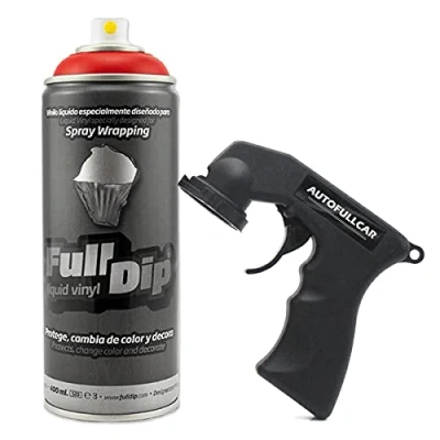 Imagen de AutoFullCar Full Dip Spray Vinilo Líquido 400 ml con Adaptador (Rojo)
