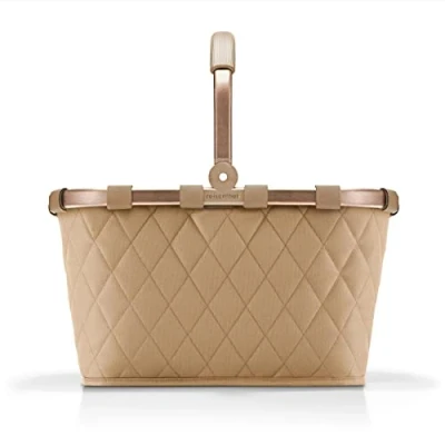 Imagen de reisenthel carrybag rhombus ginger Cesta de la compra robusta con mucho espacio almacenamiento y práctico bolsillo interior Diseño elegante e impermeable