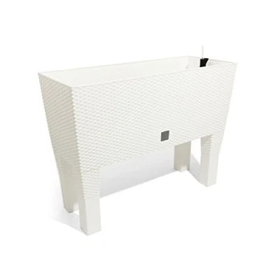 Imagen de Maceta alta 30 L Prosperplast Rato case high de plástico en color Blanco, 46 (alto) x 60 (ancho) 25 (profundo) cms