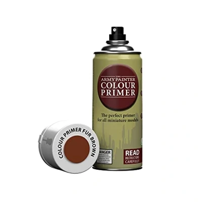 Imagen de The Army Painter, Colour Primer Fur Brown, 400 ml Pintura Modelismo Spray Marrón Pelaje Imprimacion Plastico Miniaturas para Warhammer Figuras y D&amp;D Miniatures
