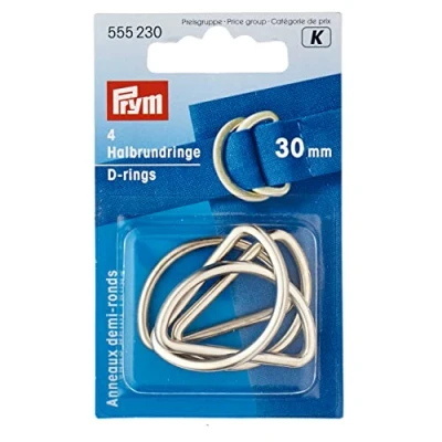 Imagen de Prym D Rings, Plata, Silver, 30 mm, silberfarbig, 4 Stück