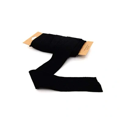 Imagen de Trimz Cinta de algodón Doble en Espiga, Negro, 50 mm x 5 m,