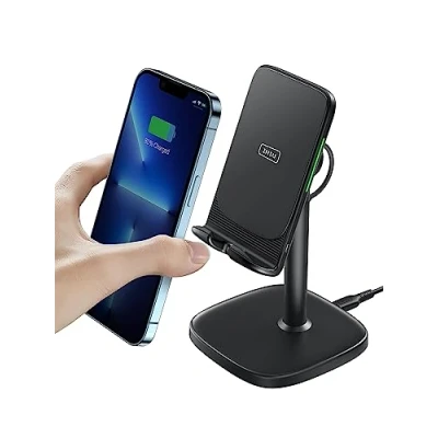Imagen de INIU Cargador Inalámbrico Rápido,15W Qi Certified Wireless Charger Estación Compatible para iPhone 15 14 13 12 11 Pro MAX Samsung Galaxy S22 S21 S20 Google Piexl