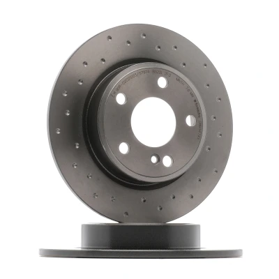 Imagen de BREMBO 08.B347.4X Disco de freno 276 9 5 perforado, macizo revestido altamente carbonizado con tornillos MERCEDES BENZ: Clase A, B, CLA Coupé