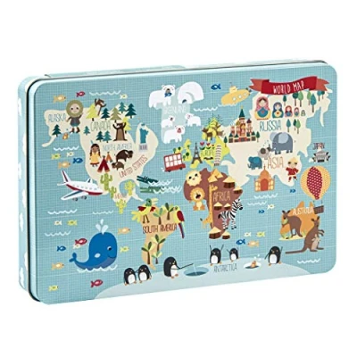 Imagen de APLI Kids 14550 Puzzle Mapa Mundi Martina Hogan