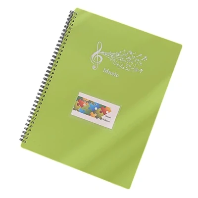Imagen de Música Carpeta,Tamaño A4 Carpeta de Partituras 20 Bolsillos,Carpeta para Presentación Entrevista Almacenamiento（Verde）