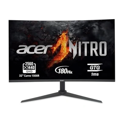 Imagen de Acer Nitro XZ320QU S3 Monitor Gaming 31,5&quot; WQHD 180 Hz (80 cm, 2560x1440, 16:9, 250 Nits, Tiempo de Respuesta 1ms VRB, AMD FreeSync, 2xHDMI 2.0/1xDP 1.4) PC Gaming, Negro