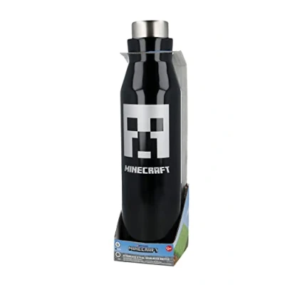 Imagen de Botella reutilizable térmica de acero inoxidable 580 ml Minecraft