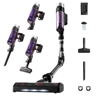 Imagen de Rowenta Xforce Flex 9.60 Allergy Aspirador escoba sin cable de 200 W, tubo Flex, pantalla Smart Control, todo tipo suelos, sistema visión Power Led, gatillo boost, filtra hasta el 99,9%
