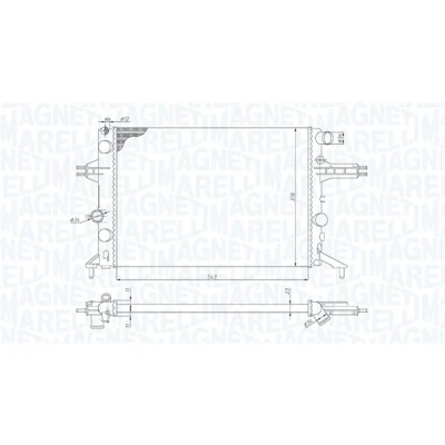 Imagen de Radiador, refrigeración del motor MAGNETI MARELLI 350213192400