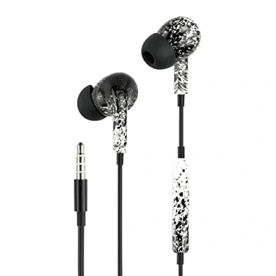 Imagen de Music Sound Auriculares Fantasy In Ear con Cable Stereo Micrófono, Control Remoto Integrado Intra Auriculaires Jack 3,5 mm Fantasia Grafiti