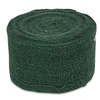Imagen de Windhager Cinta de Yute para Envolver, Tejido Yute, Decorativa, 10 cm x 25 m, Verde Musgo, 05851