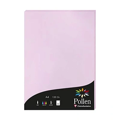 Imagen de Clairefontaine 4252C Un étui de 50 feuilles Pollen 21x29,7 cm 120g, Lilas