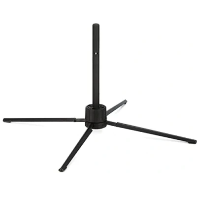 Imagen de K&amp;M 15252 Soporte para flauta transversal y Boehm, plástico negro con cuatro pies, plegable, pesa sólo 80 gramos