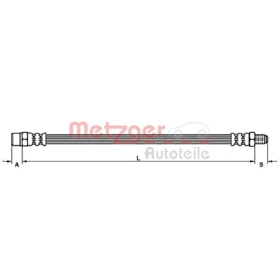 Imagen de METZGER 4110791 Latiguillos de Freno 303 VOLVO: S60 I, V70 2