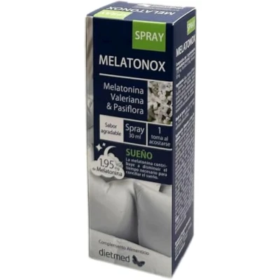 Imagen de Dietmed Melatonox Spray 30 ml Oral Melatonina, Valeriana &amp; Triptófano 1,95mg de Melatonina Sabor agradable