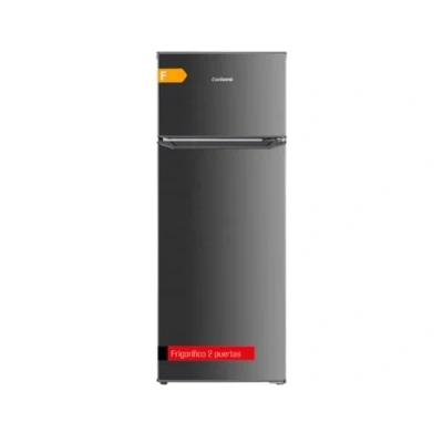Imagen de Corberó Frigorífico 2P Estático CF2PH14321X Nevera Capacidad 206L Dimensiones 143x55x56 Luz Interior Crisper Balcones Ajustables Estantes Cristal 40 Db E. Energética E, Plateado