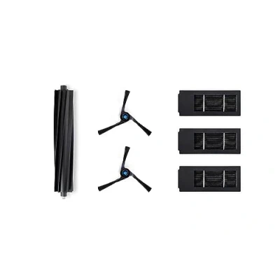 Imagen de ECOVACS Kit de mantenimiento, piezas recambio, para DEEBOT X2 OMNI / COMBO con 1 cepillo goma principal, 2 cepillos laterales negros, 3 filtros antibacterias, accesorio original