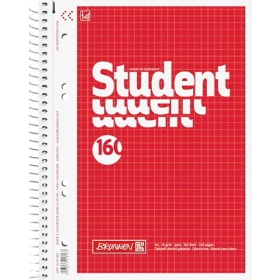 Imagen de Brunnen 1067802 Collegeblock Cuaderno (ECF 70 g/m², A5, cuadriculado, 160 hojas)