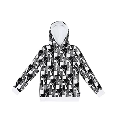 Imagen de Puma Power AOP Hoodie FL B Sudadera, Unisex bebé, White, 128