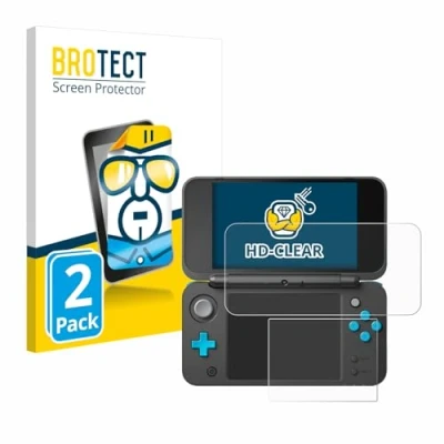 Imagen de BROTECT Protector Pantalla para New Nintendo 2DS XL Transparente (2 Unidades) Anti Huellas