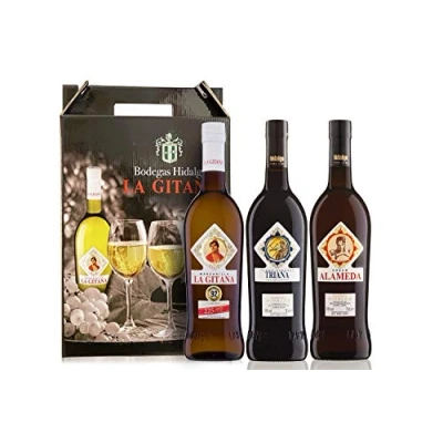 Imagen de Pack 3 Botellas 75 Cl. Manzanilla La Gitana + Cream Alameda Pedro Ximenez Triana Bodegas Hidalgo