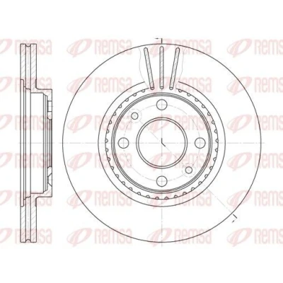 Imagen de REMSA 6144.10 Disco de freno Eje delantero 259, 259 20,6 4 ventilado RENAULT: CLIO 2, Kangoo II / Grand Kangoo, Express, DACIA: SANDERO 2