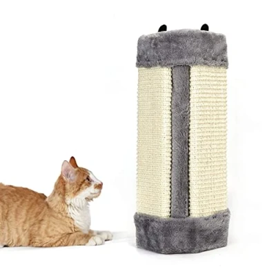 Imagen de Nobleza Rascador de Gatos para Esquina Pared. Afilador Garras sisal. Color Gris, L41 * W24 H2.5CM