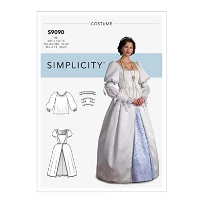 Imagen de SIMPLICITY Patrón de costura para disfraz histórico mujer S9090, 14 16 18 20 22, R5