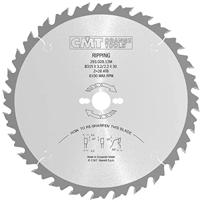 Imagen de CMT Orange Tools 293.028.12M Sierra circular 315x3.2x30 z 28 atb 20 grados