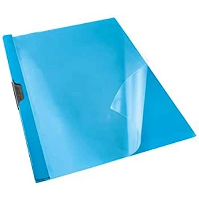 Imagen de Esselte Dosier Clip File, Capacidad para 60 hojas A4, Plástico flexible, Azul, VIVIDA, 563850