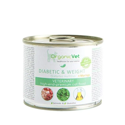Imagen de OrganicVet Comida húmeda para Gatos Veterinary Diabetic &amp; Weight, 6 Unidades (6 x 200 g)