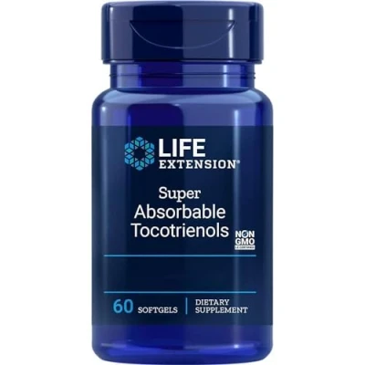 Imagen de Life Extension, Tocotrienoles Superabsorbibles, Vitamina E y Tocotrienoles, 60 Cápsulas blandas, Probado en Laboratorio, Sin Gluten, Soja, No GMO