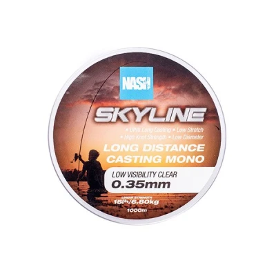 Imagen de Nash TT Highline Mono Clear Línea Nylon 15lb/0.35mm (1000m) Monofilamento