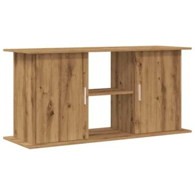 Imagen de vidaXL soporte de acuario madera ingeniería roble artisan 121x41x58 cm, mueble para pecera, armario acuario, pecera