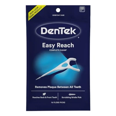 Imagen de DenTek Selecciones de hilo dental fácil alcance, sin rotura y trituración, 75 unidades