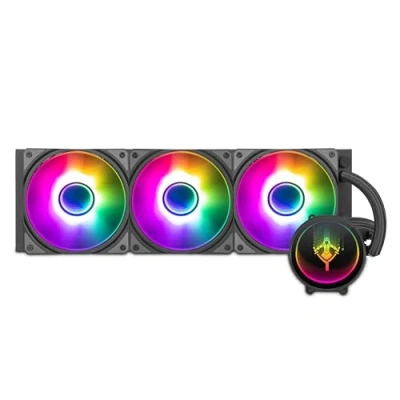 Imagen de Yeyian Sistema de Refrigeración Líquida para CPU Serie PC Gaming Ordenador Sobremesa Silencioso 3 Ventiladores RGB 360mm 2000 RPM (Nuevo 2023)