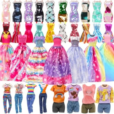 Imagen de Miunana 5 Vestidos De Moda + 3 Ropas 4 para 28 30 CM 11.5 Pulgadas Muñecas