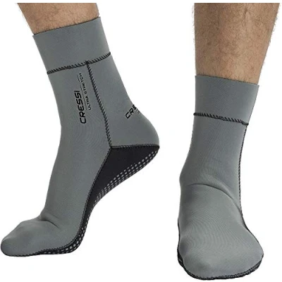 Imagen de Cressi Ultra Stretch Neoprene Socks 1.5mm Escarpines Neopreno Ultrastretch, Unisex Adult Gris Logo Negro , L