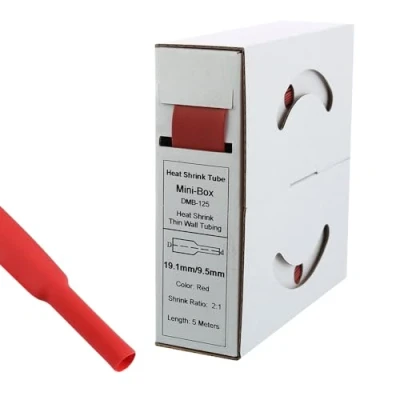 Imagen de Offgridtec Tubo termorretráctil (5 m, 19,1 mm a 9,5 mm), color rojo