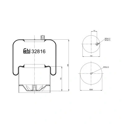 Imagen de FEBI BILSTEIN 32816 Fuelle, suspensión neumática
