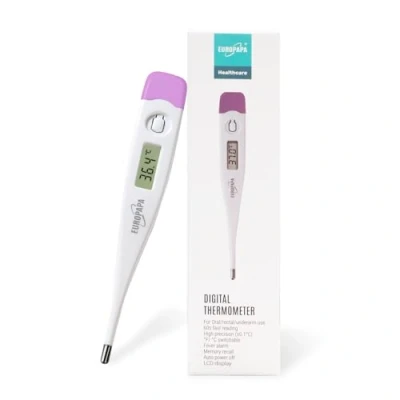 Imagen de EUROPAPA TermÓMetro Digital Para BebÉS, Niños Y Adultos, Oral, Axilar O Rectal, Impermeable, Con Alarma De Fiebre (Morado)