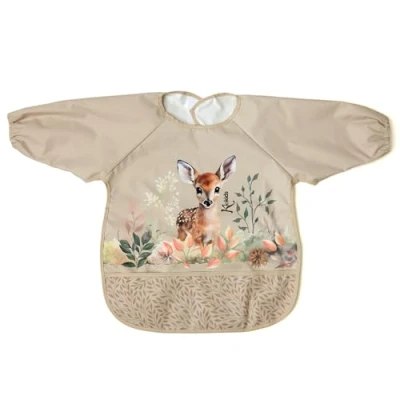 Imagen de Kiokids Babero Impermeable Con Mangas Ciervo Beige